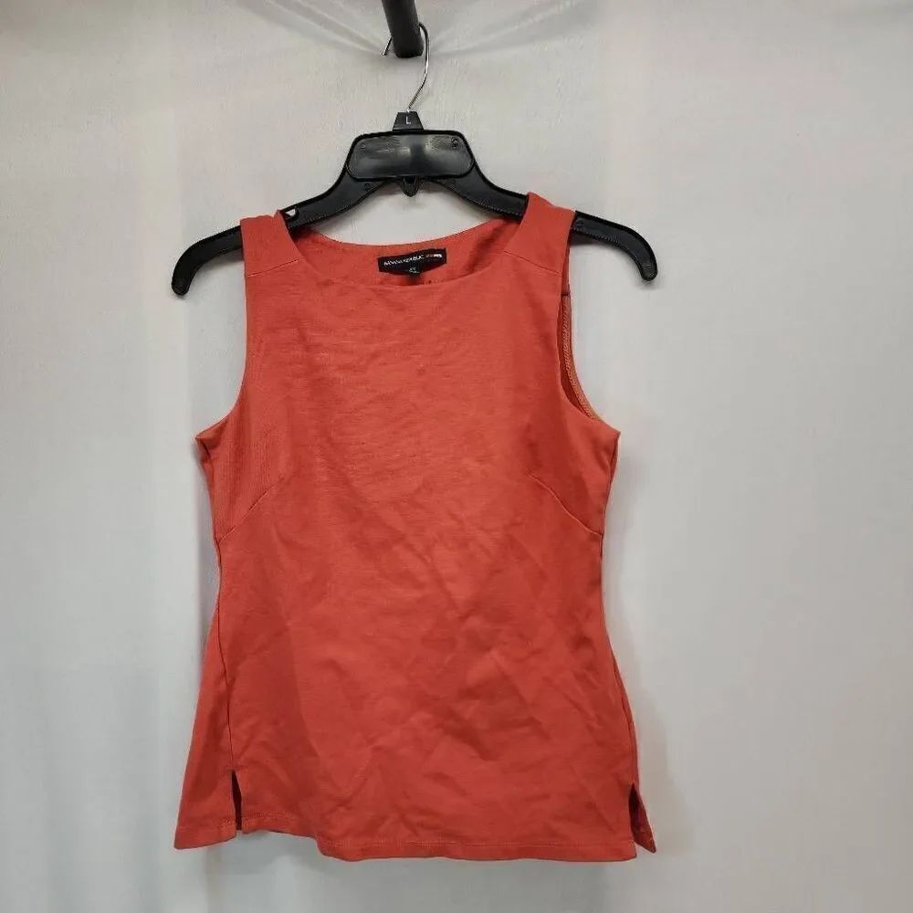 Banana Republic Mad Men Size XS Burnt Sienna Orange Sleeveless Stretch Blouse Ba